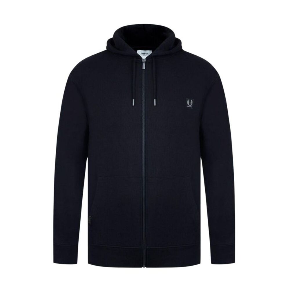 Firetrap Mens Logo Full Zip Hoodie / Black